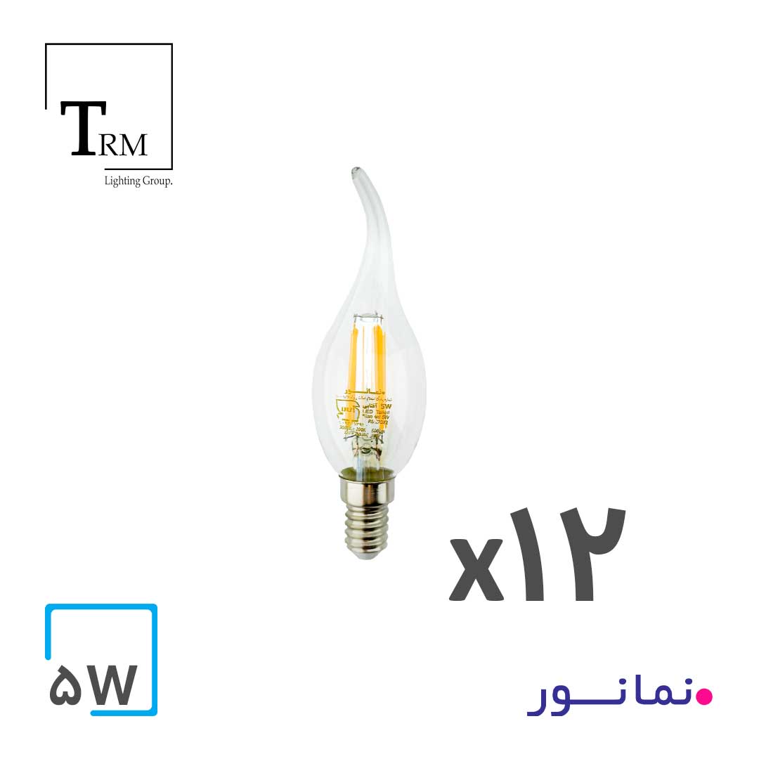 لامپ 5 وات اشکی فیلامنتی نمانور پایه E14 بسته 12 عددی خرید قسطی لامپ فیلامنتی اشکی
